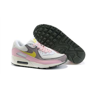 Nike Air Max 90 Womens Shoes Wholesale White Pink Yellow Brown Korea